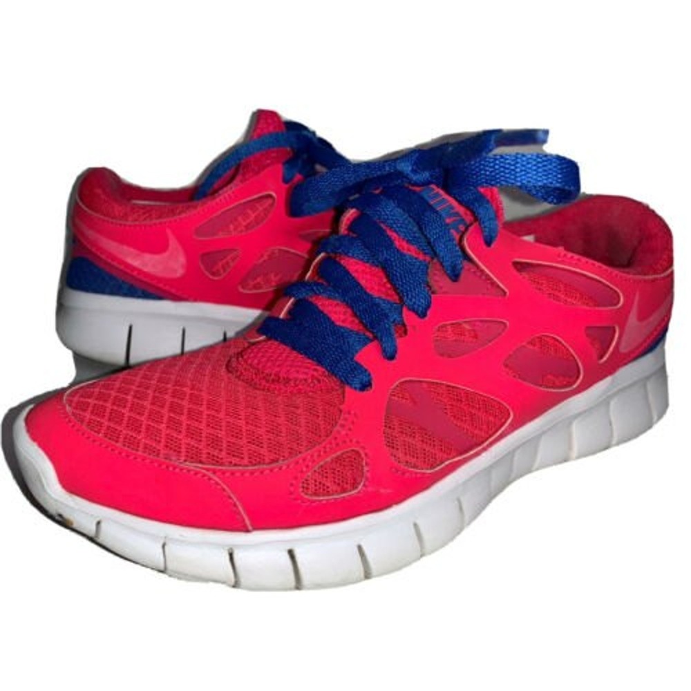 Nike Free Run 2 Pink Blue Mesh Running Shoes 443816-614 Womens 6.5